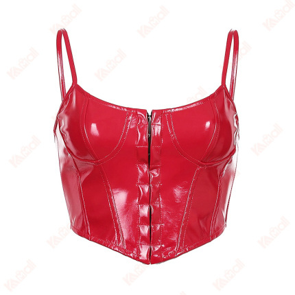 plain slim fit red tank tops